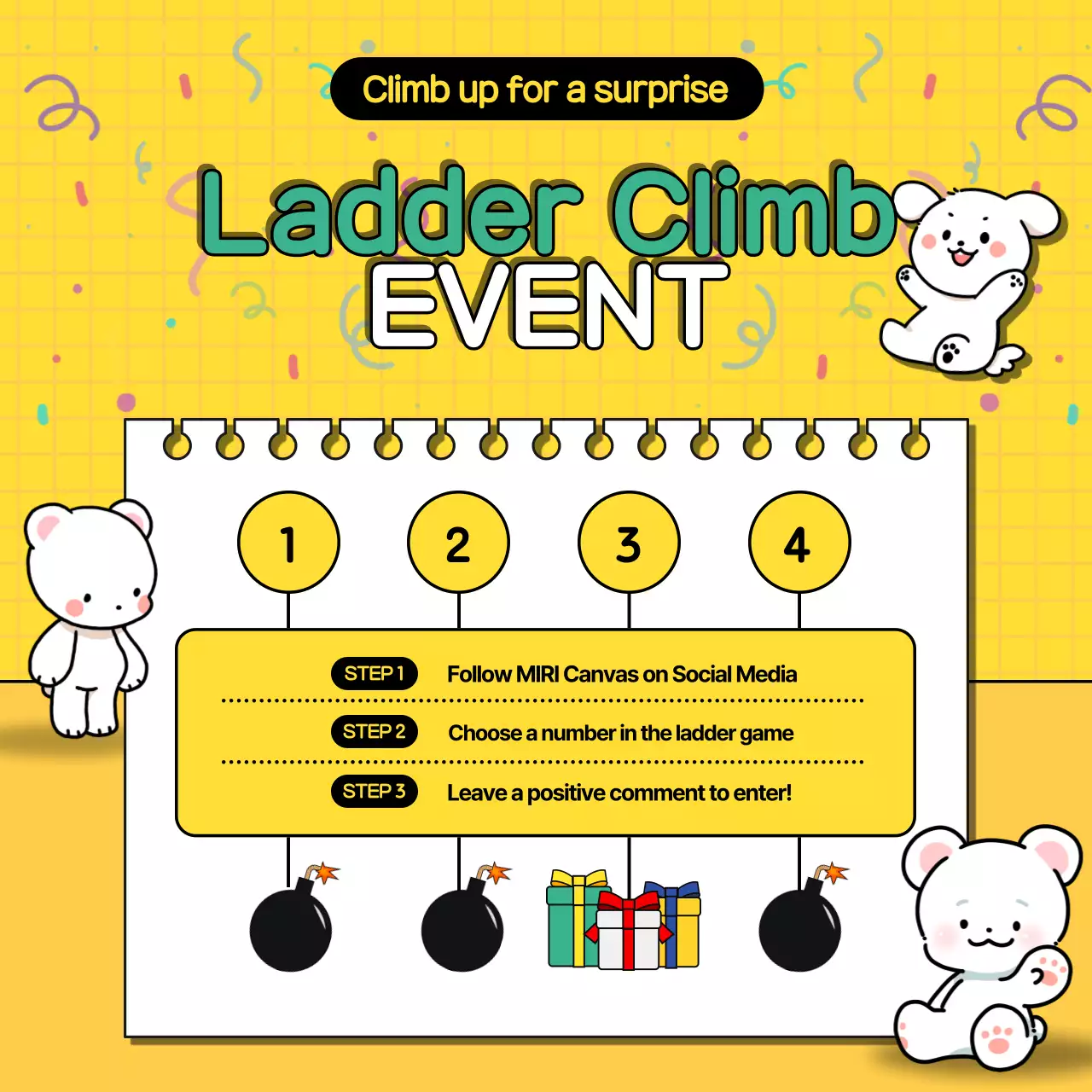 Promosi Acara Lucu Kuning Posting Media Sosial