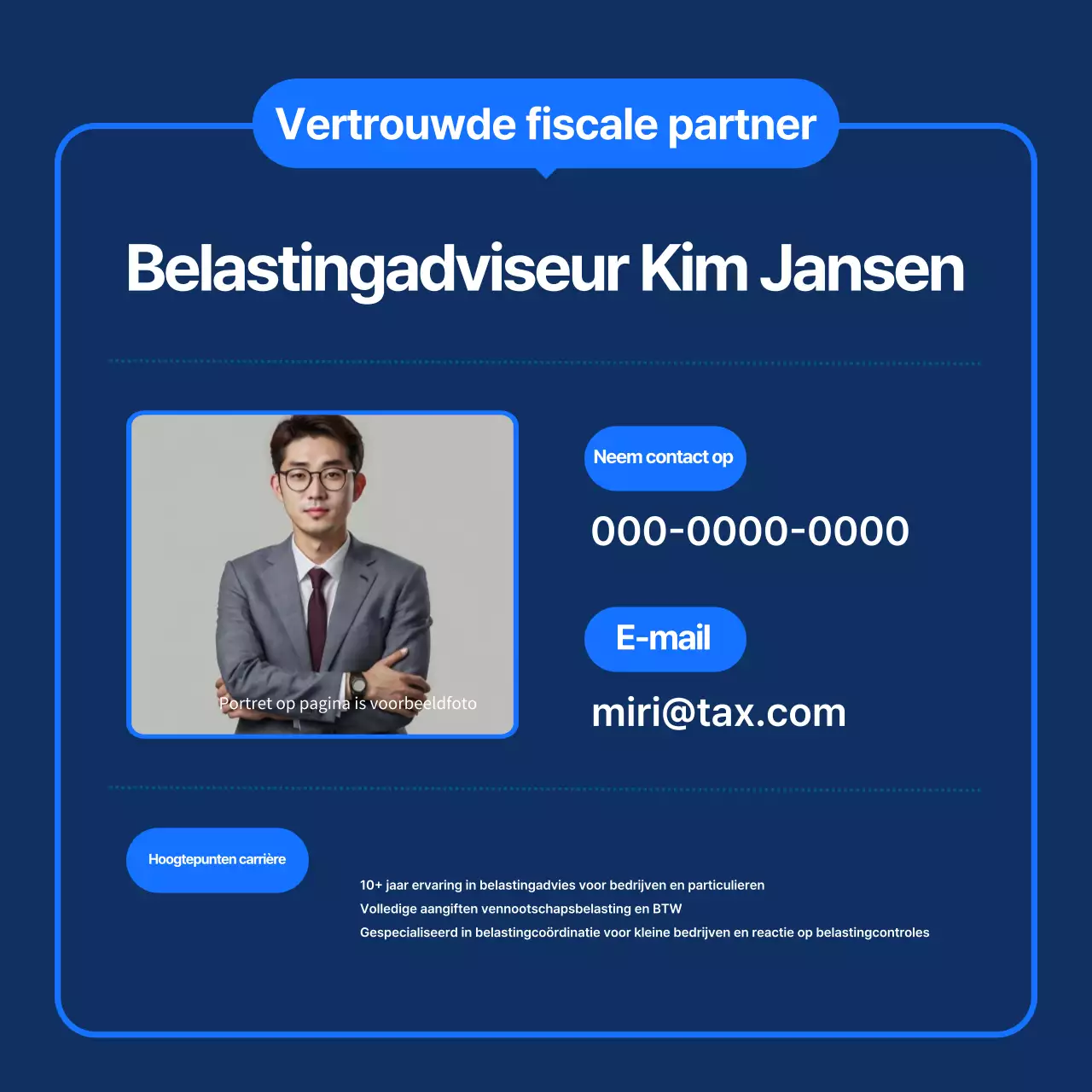 Blue Modern Belastingkalendergids