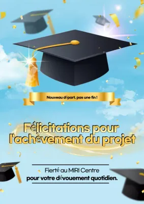 Fêtes de fin d'études en bleu clair