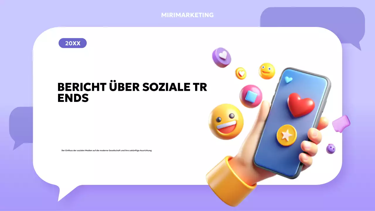 lila moderner Sozialbericht