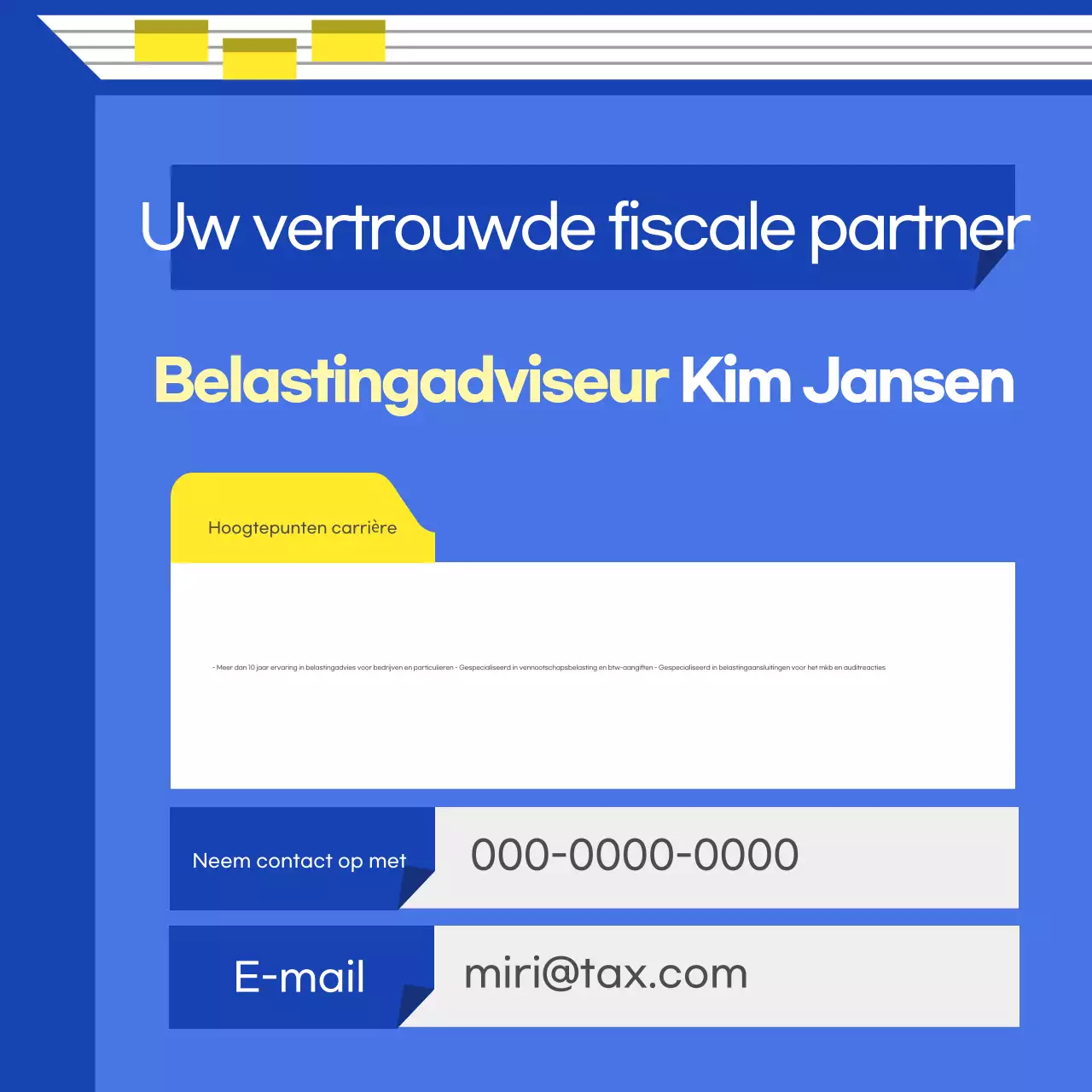 Blue Modern Belastingkalendergids