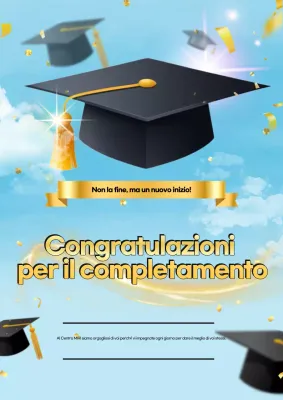 Azzurro per i festeggiamenti della laurea