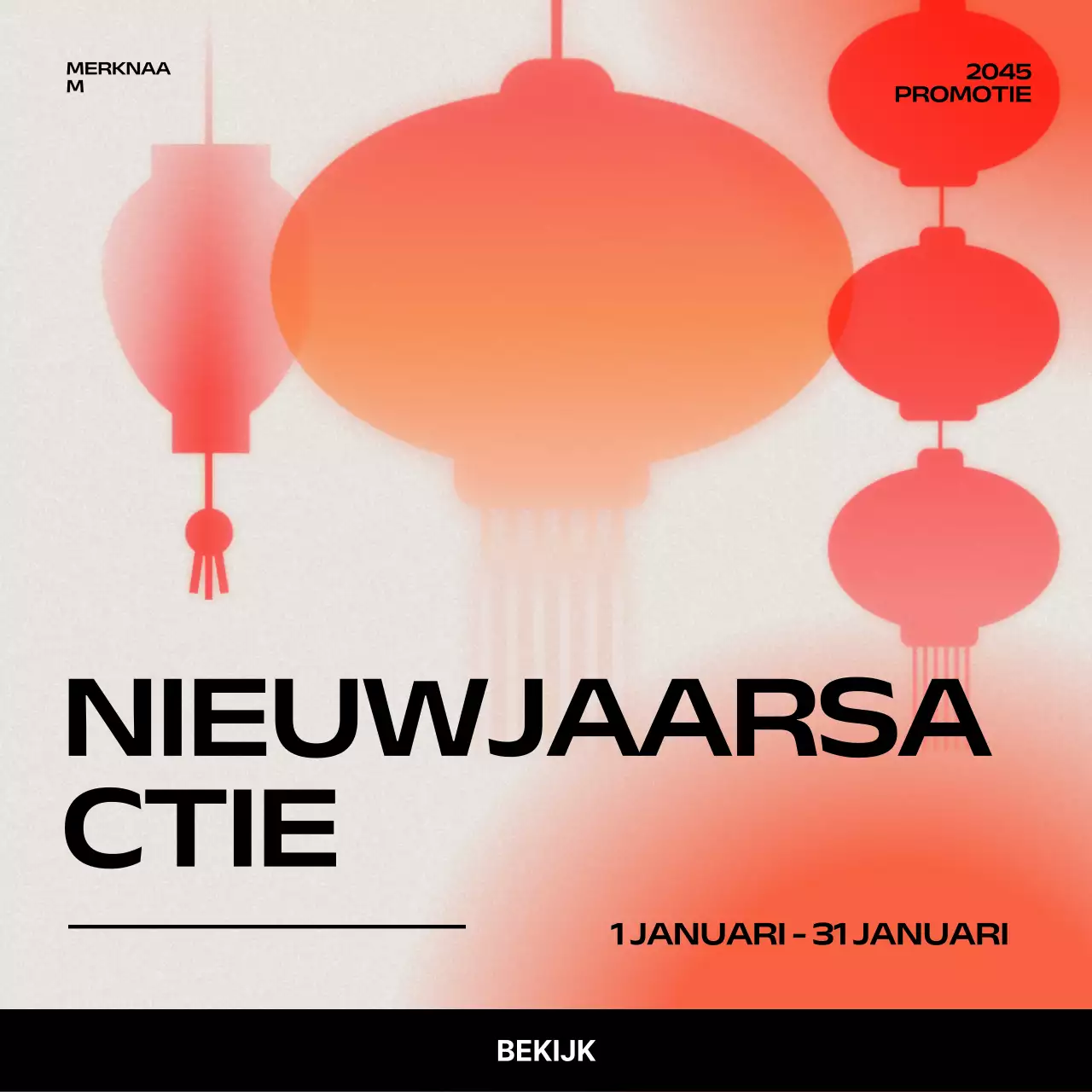 rood modern nieuwjaar promotie