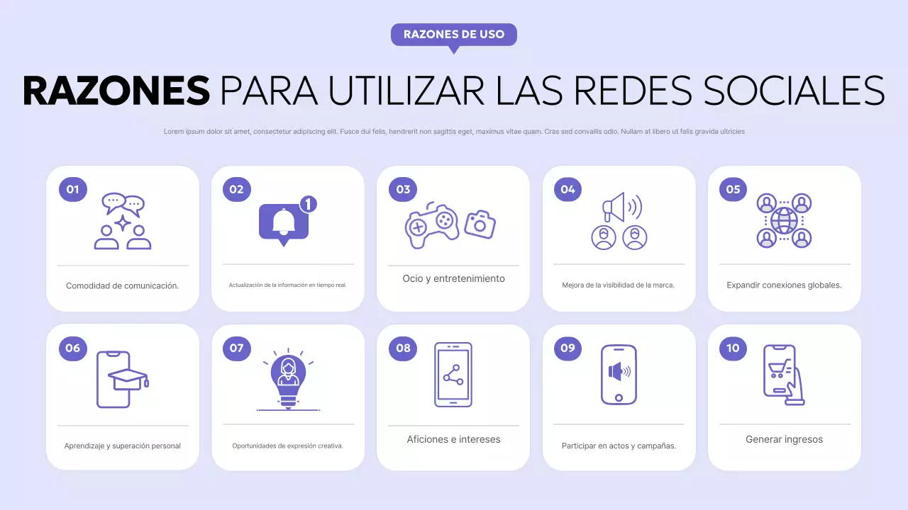 informe social moderno púrpura