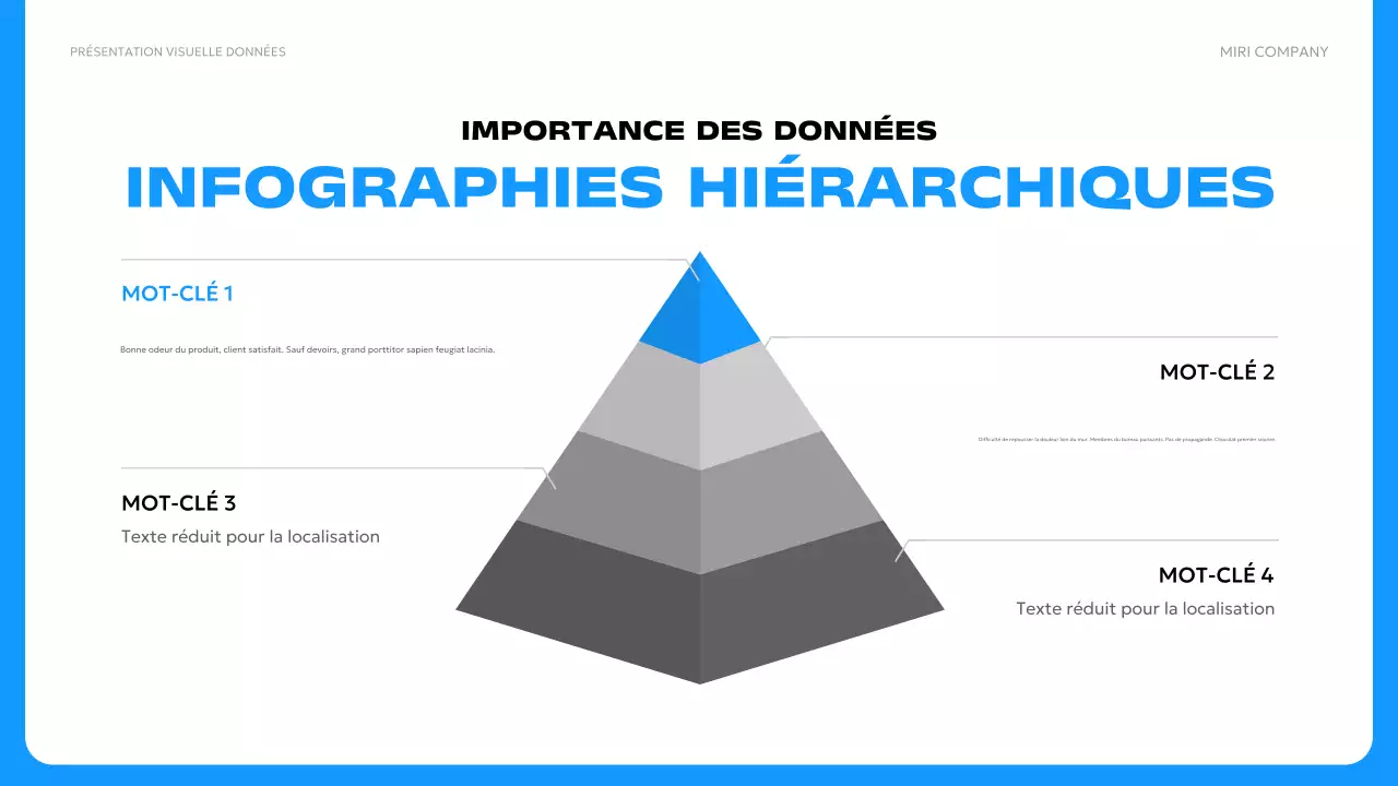 publicité moderne bleue pour les données