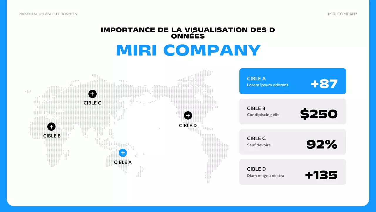 publicité moderne bleue pour les données