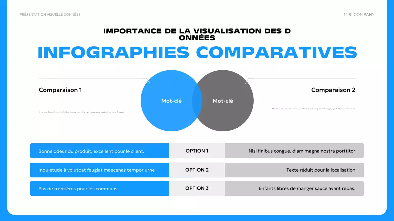 publicité moderne bleue pour les données