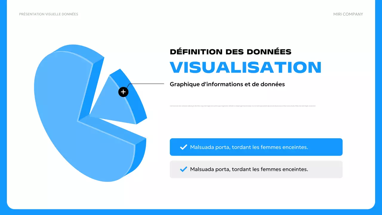 publicité moderne bleue pour les données