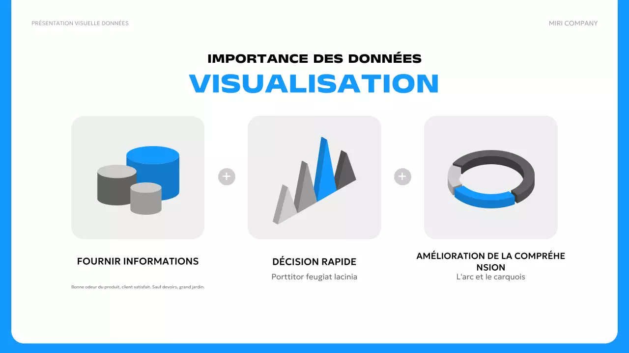 publicité moderne bleue pour les données