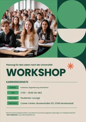 Green Modern Career Workshop Einladung