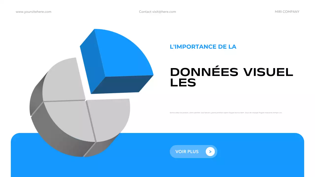 publicité moderne bleue pour les données