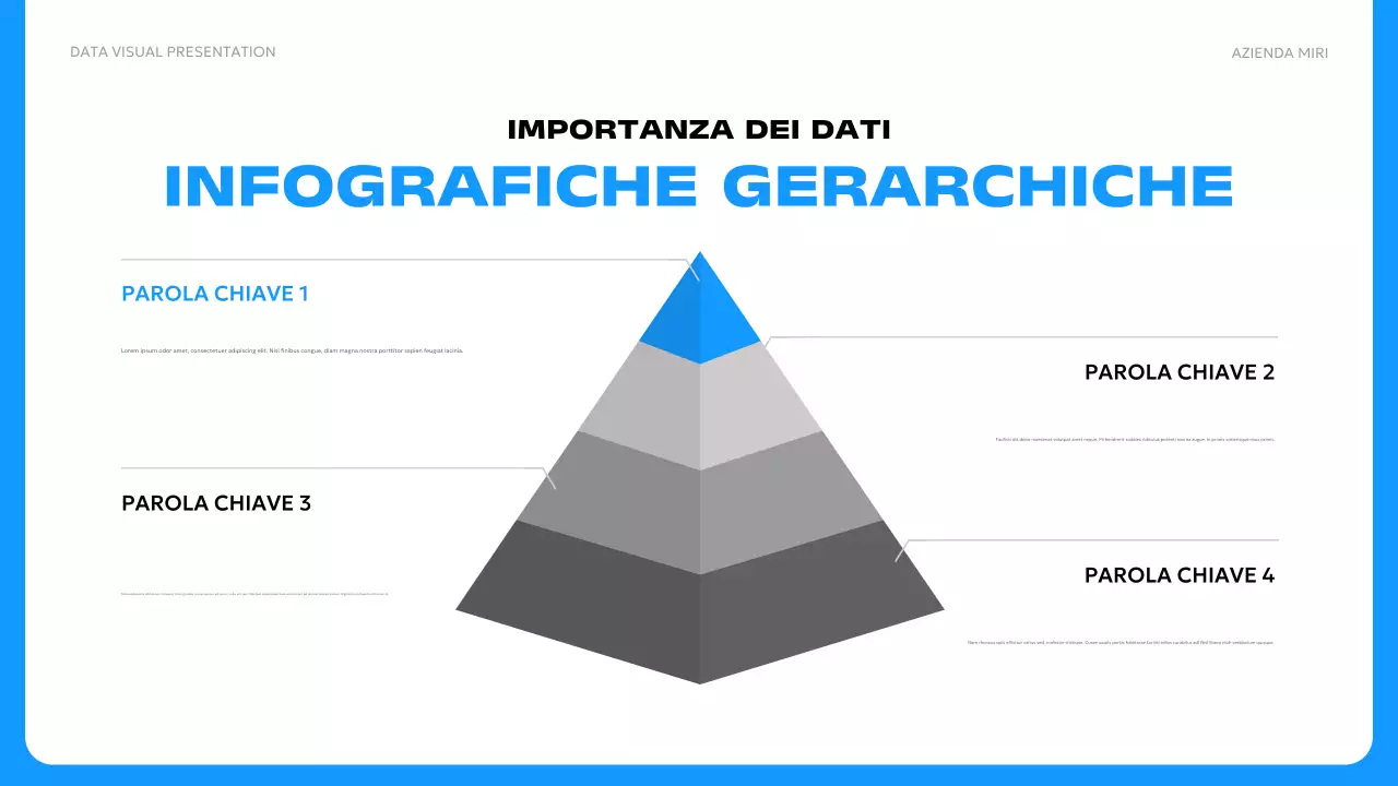 pubblicità blu di dati moderni