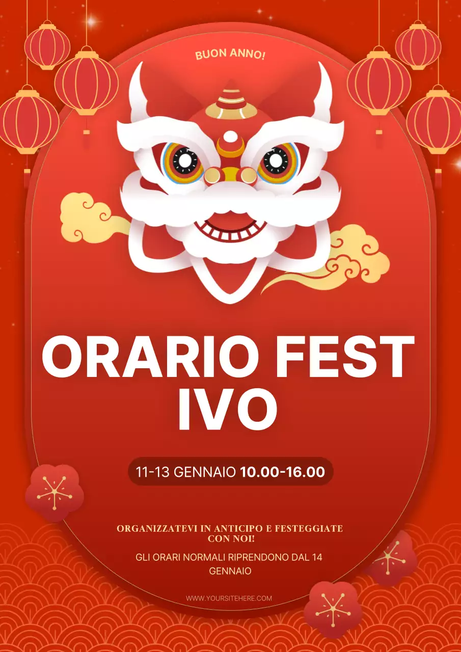 rosso annuncio tradizionale di vacanza