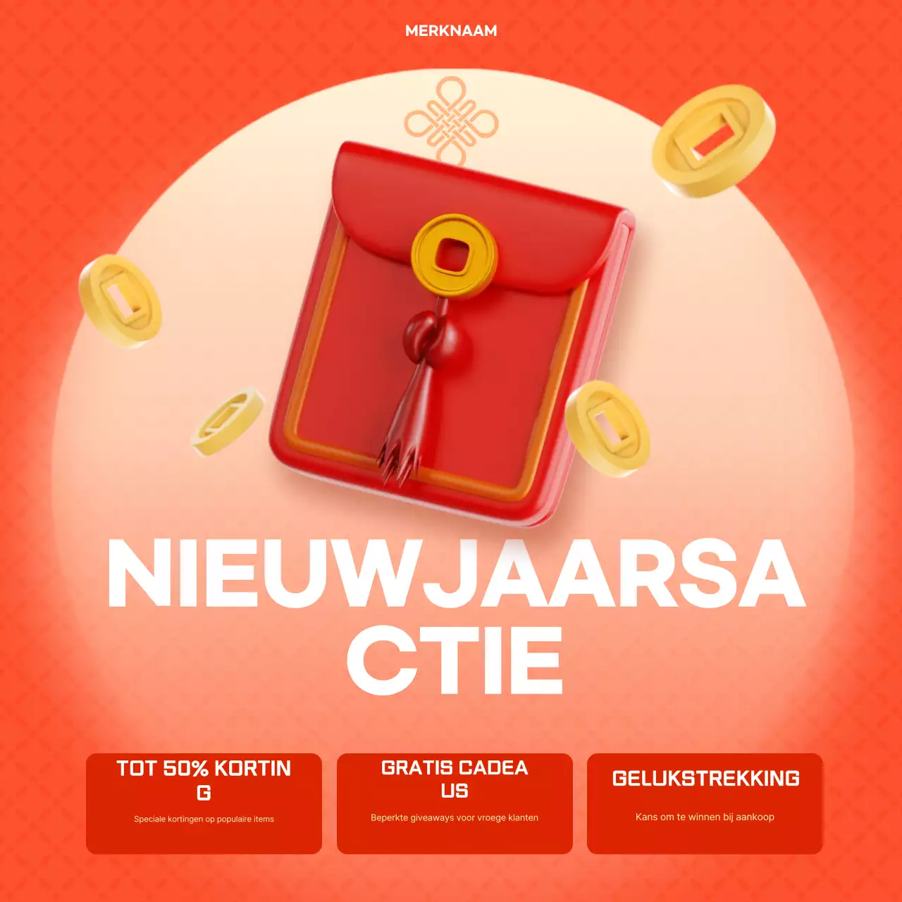 rode traditionele promotie advertentie