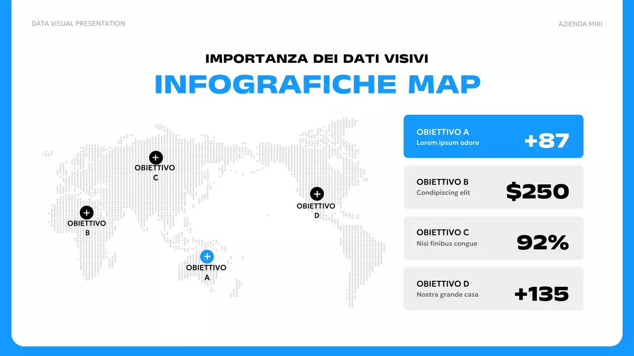 pubblicità blu di dati moderni