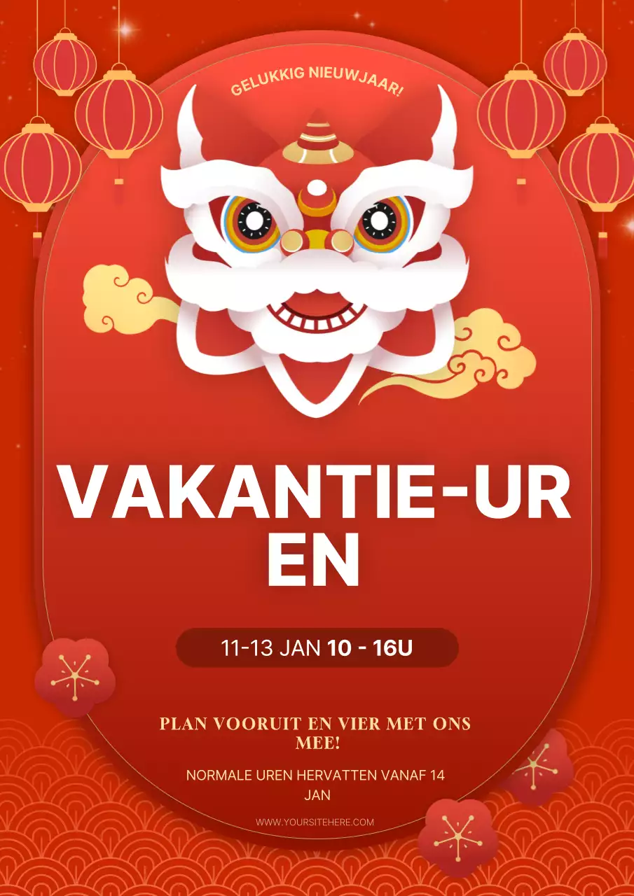 rode traditionele aankondiging