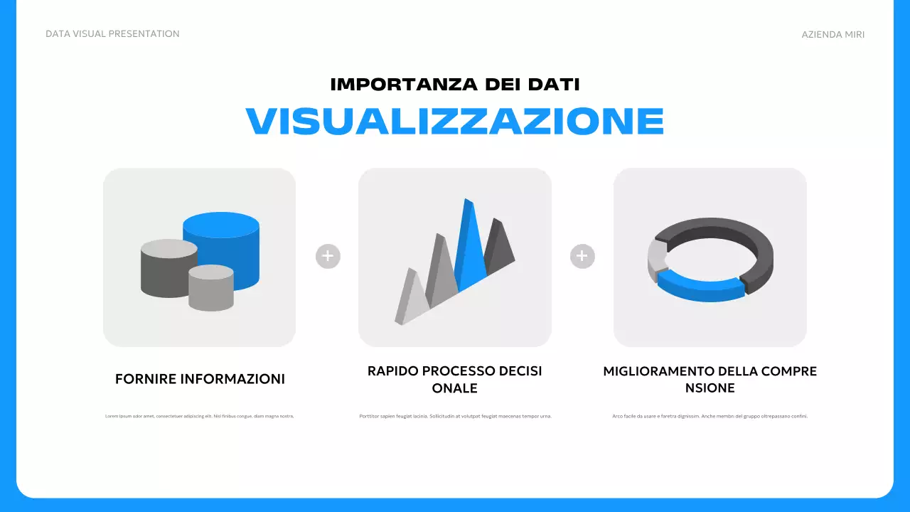 pubblicità blu di dati moderni