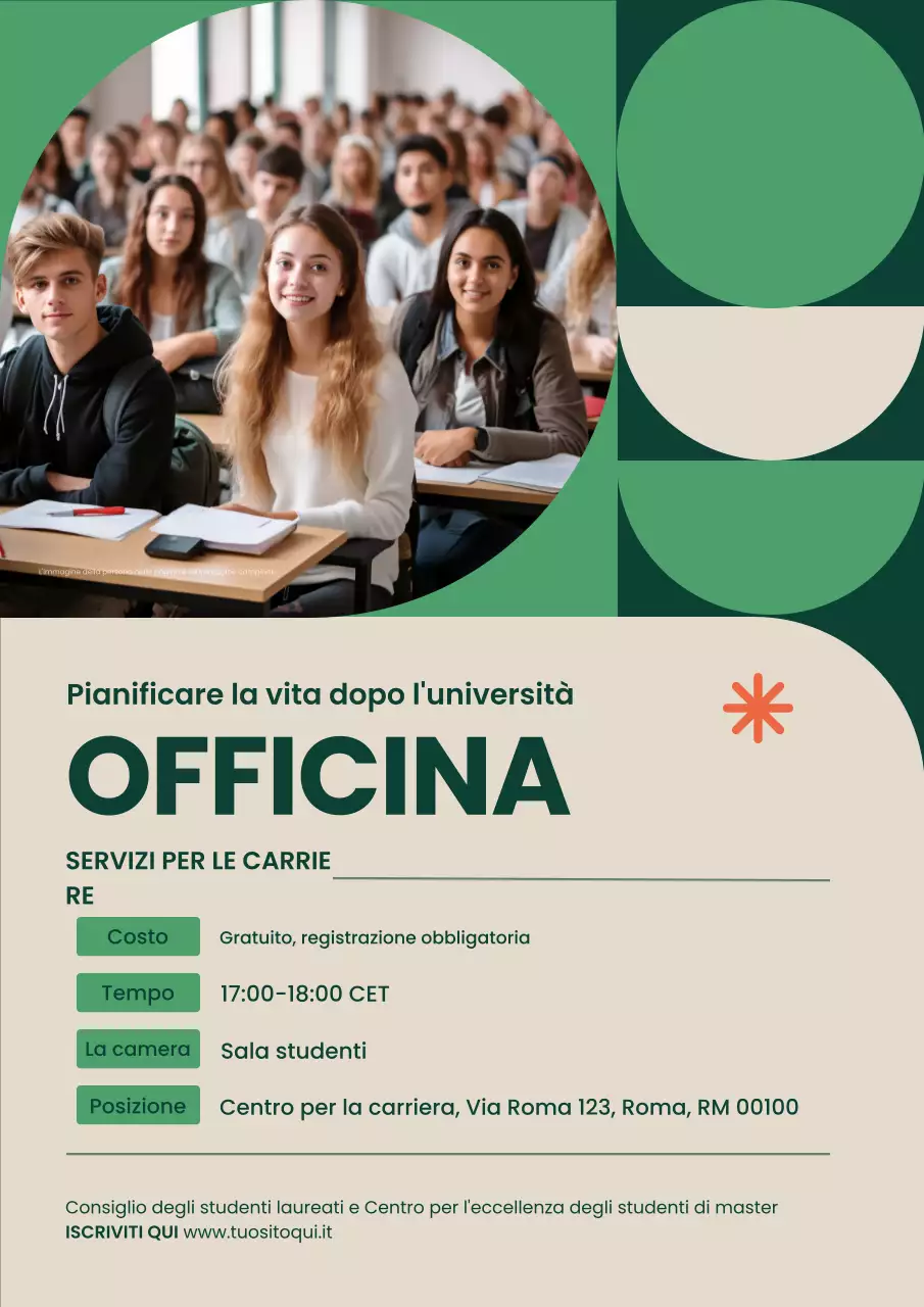 invito al workshop sulle carriere verdi e moderne