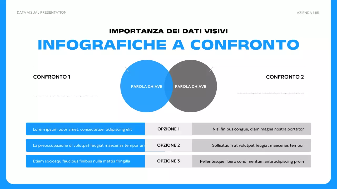pubblicità blu di dati moderni