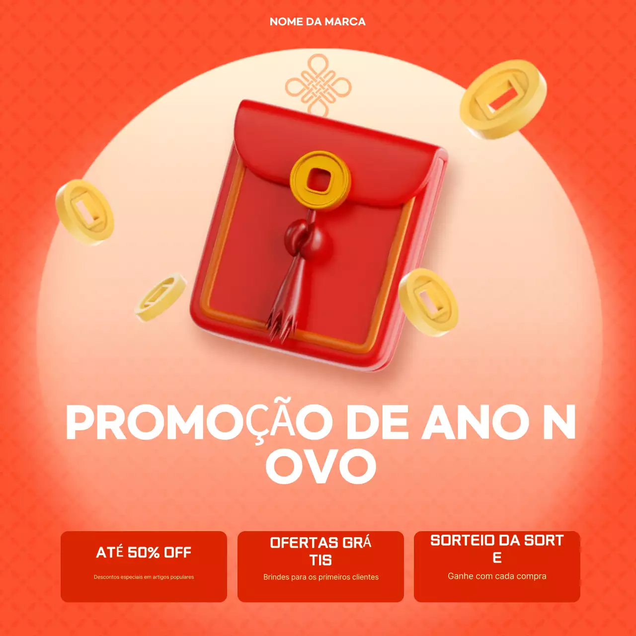 anúncio de promoção tradicional vermelho