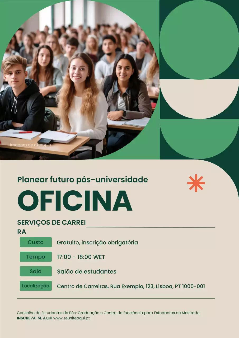 convite para o seminário sobre a carreira moderna e ecológica