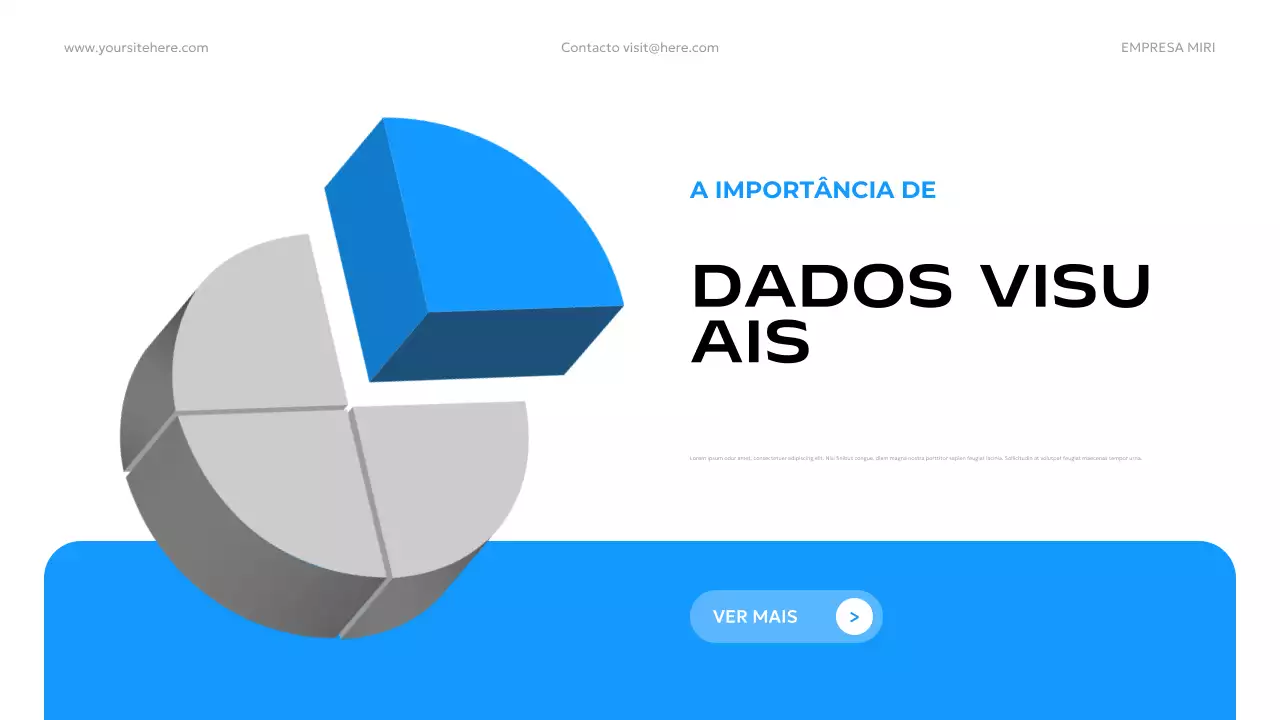 anúncio de dados moderno azul