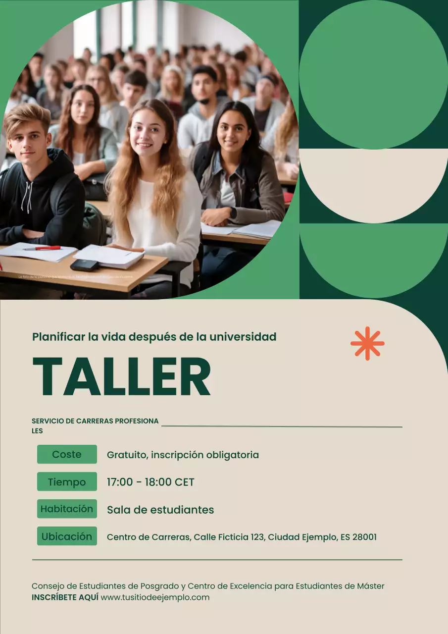 invitación al taller green modern career