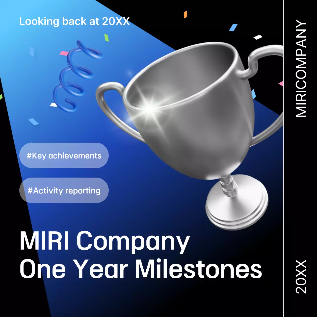 Relatório da empresa Blue Modern Instagram Carousel