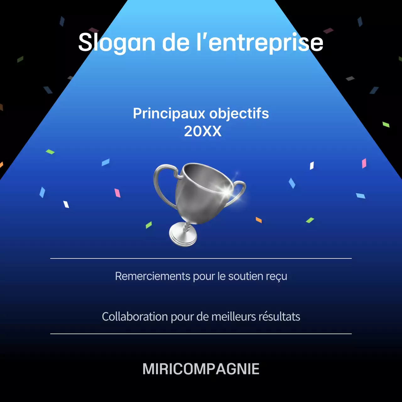 Rapport sur la carte de pointage Blue Modern