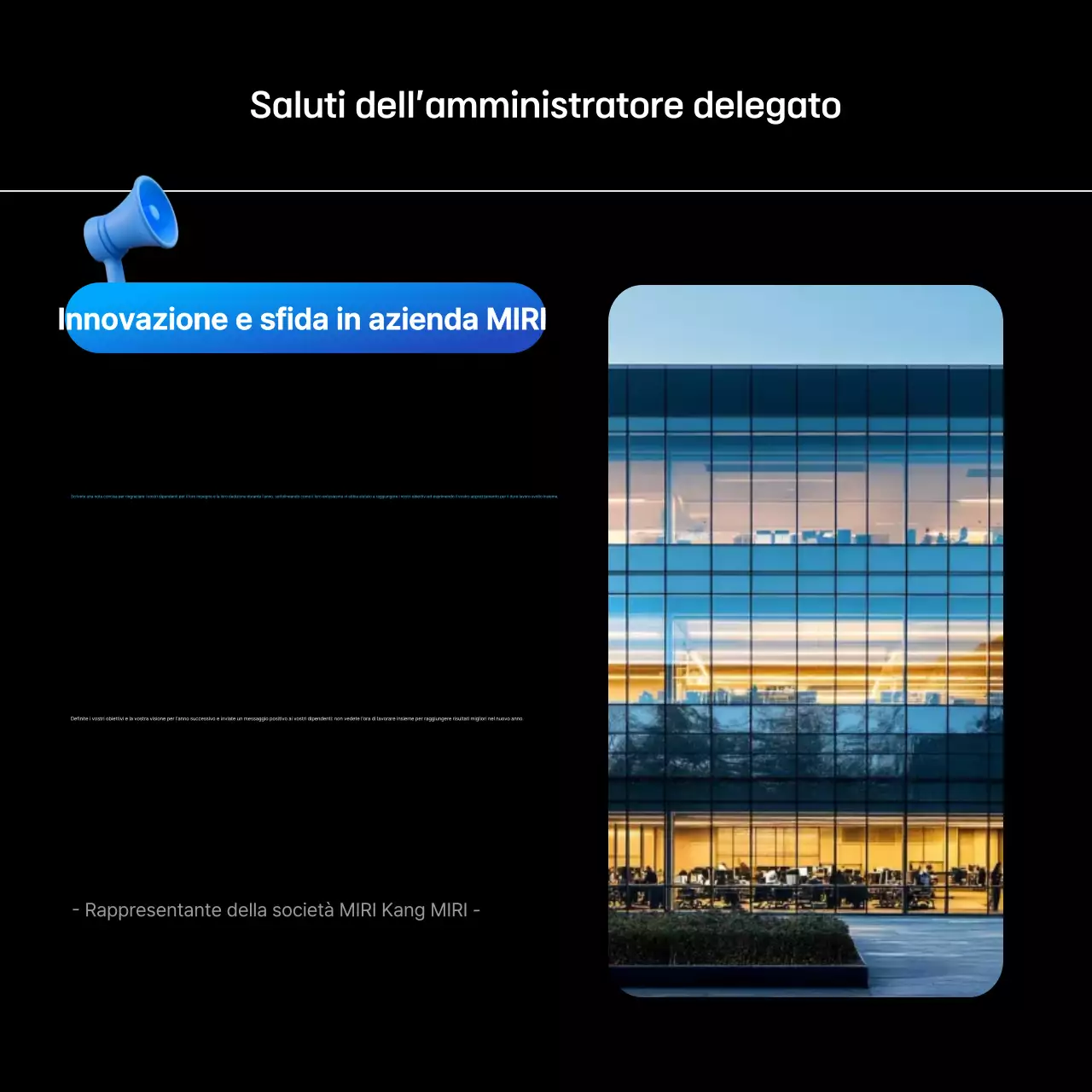 Rapporto Blue Modern Scorecard