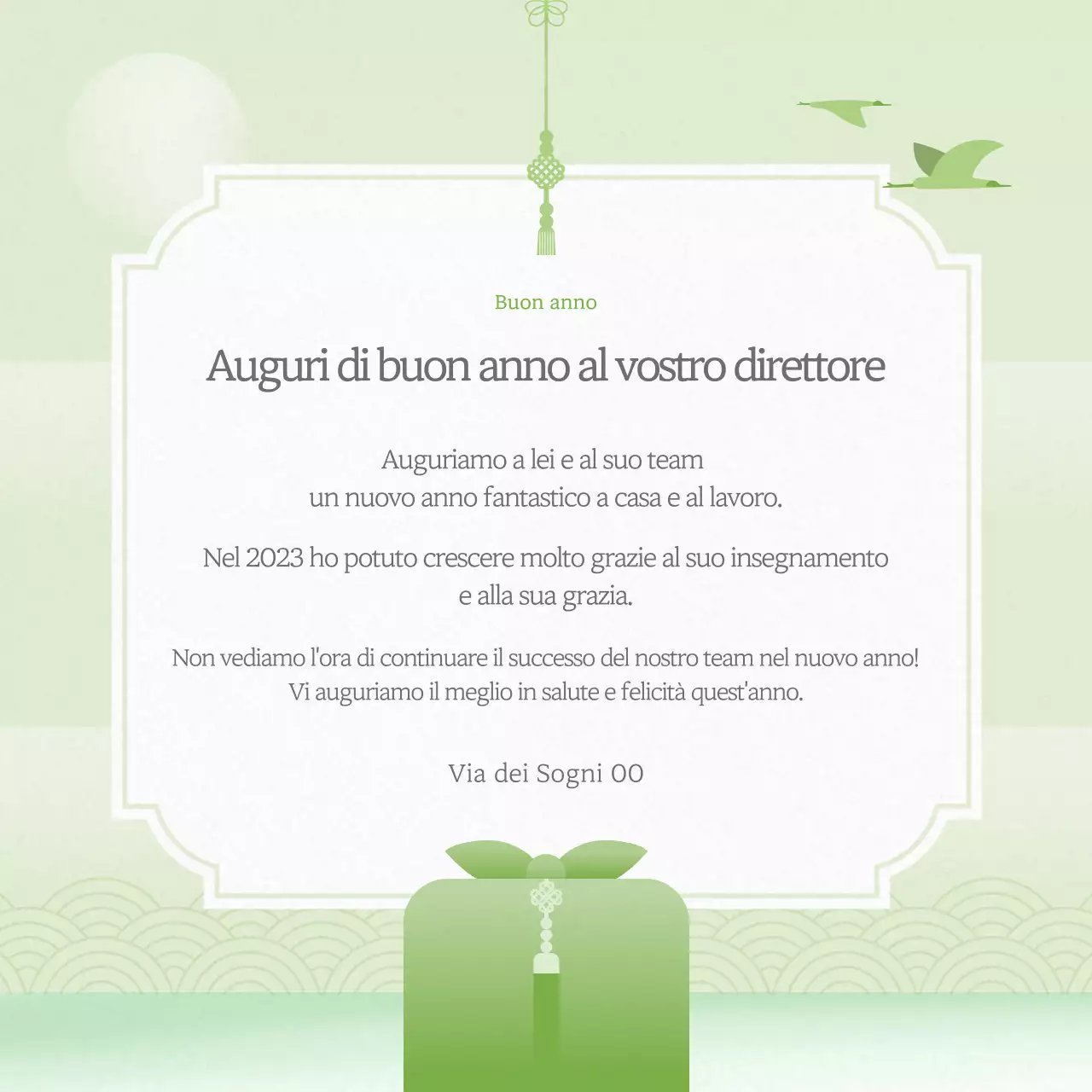 Auguri tradizionali di buon anno con la menta
