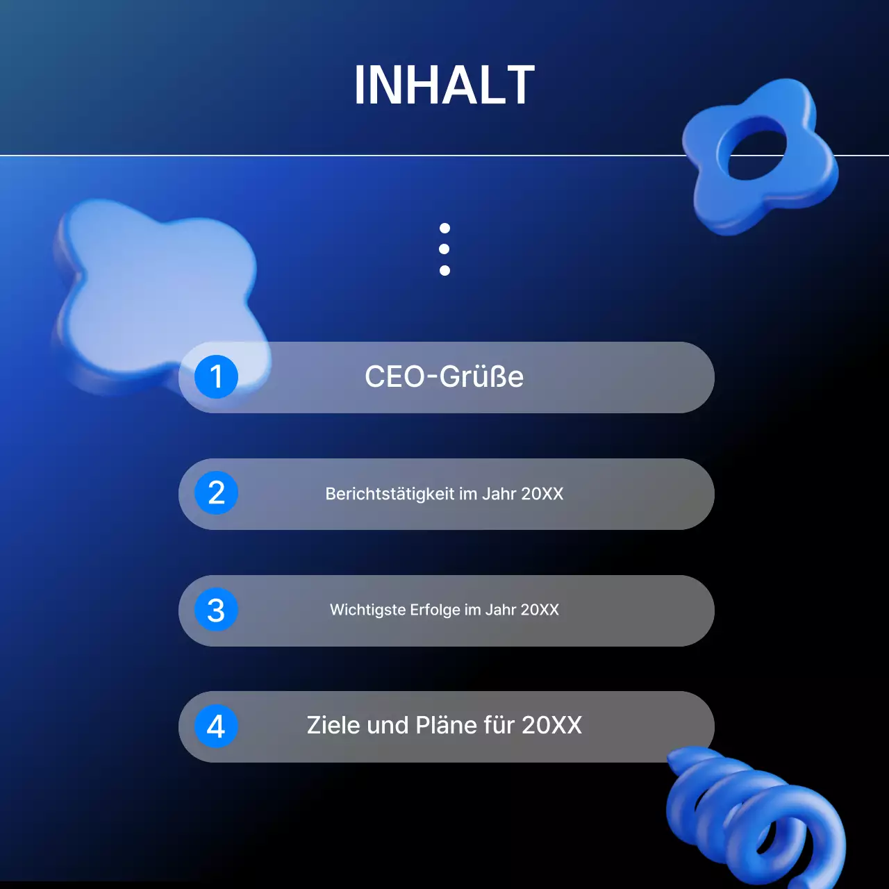 Blue Modern Scorecard Bericht