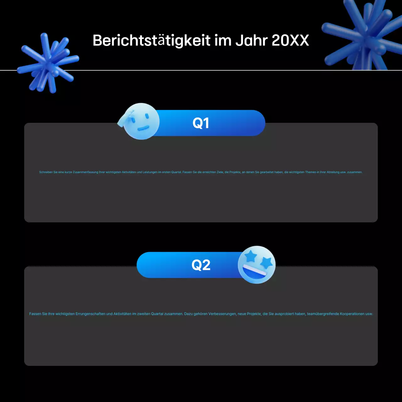 Blue Modern Scorecard Bericht