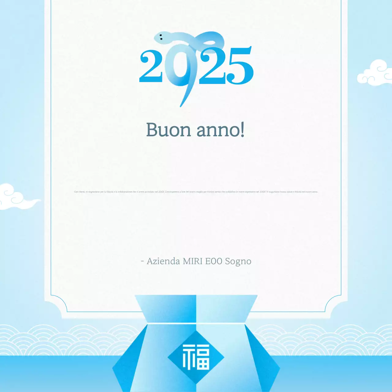 Festeggiate il tradizionale Capodanno in azzurro