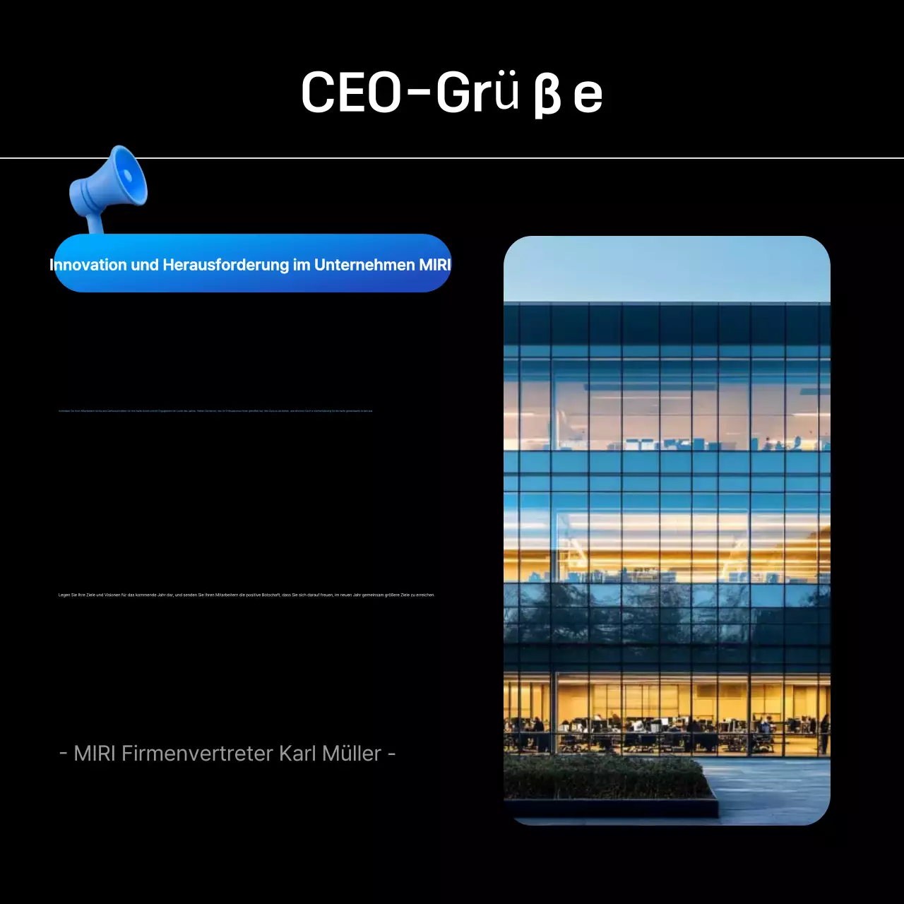 Blue Modern Scorecard Bericht