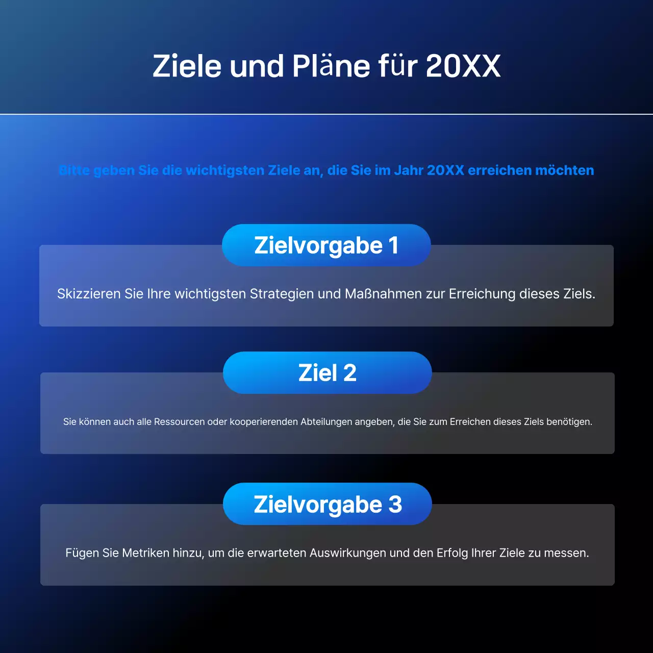 Blue Modern Scorecard Bericht