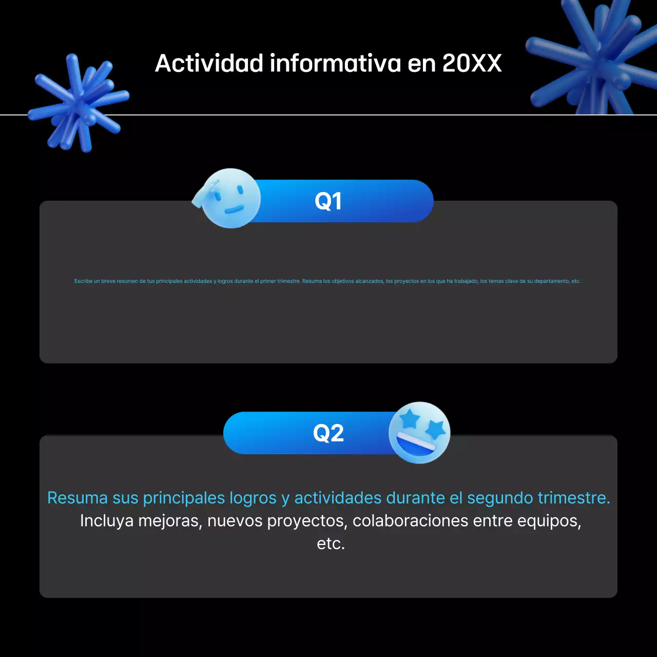 Informe Blue Modern Scorecard