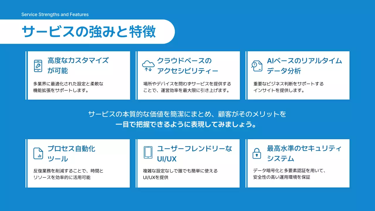 青 シンプル ビジネス プレゼンテーション