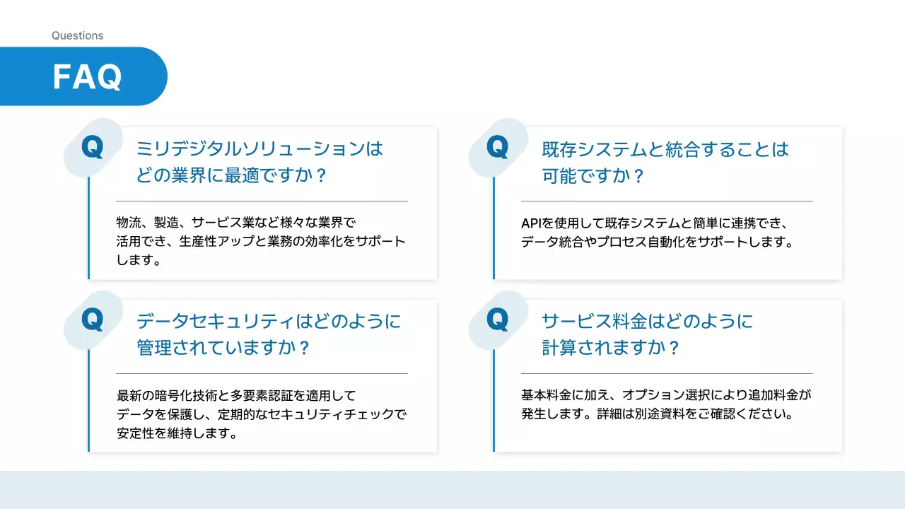 青 シンプル ビジネス プレゼンテーション