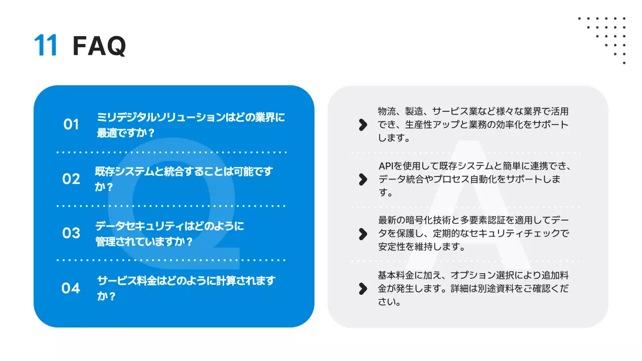 青 モダン デジタル 会社案内 プレゼンテーション