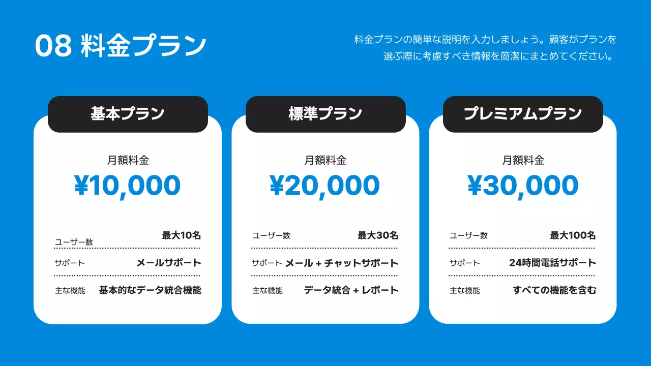 青 モダン デジタル 会社案内 プレゼンテーション