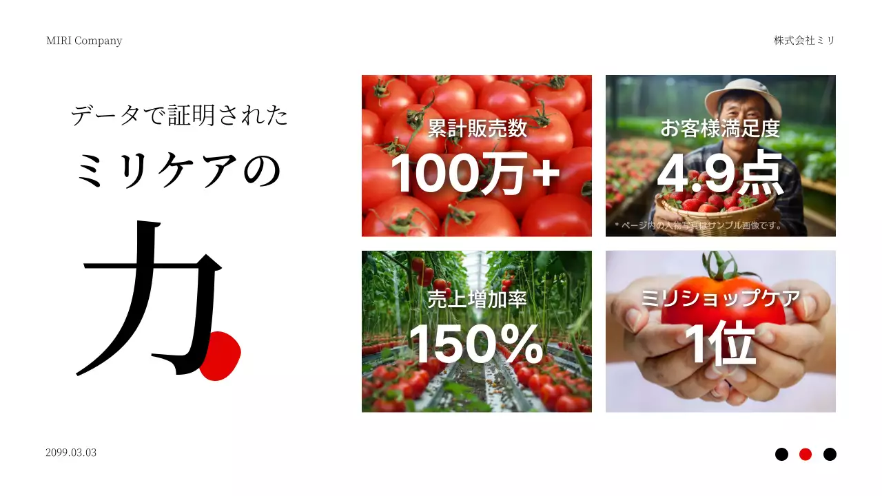 赤 モダン 健康 プラン プレゼンテーション