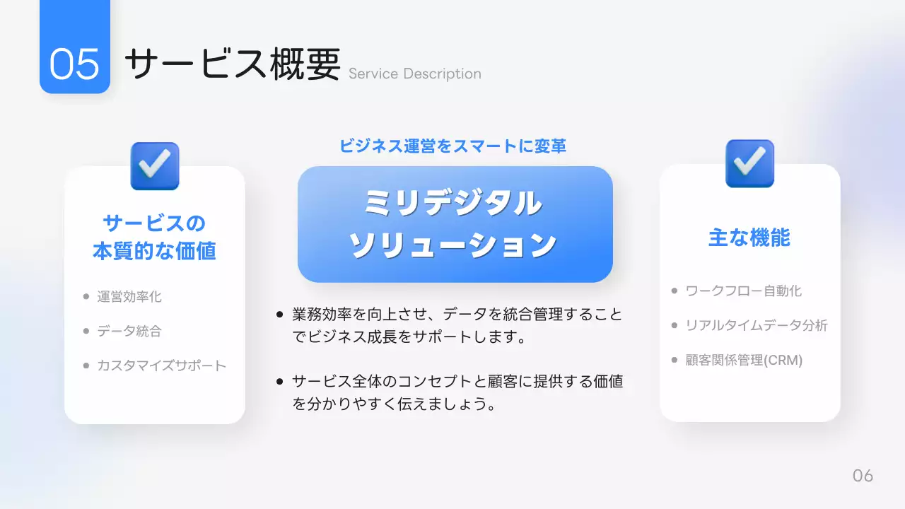 青 モダン デジタルソリューション プレゼンテーション