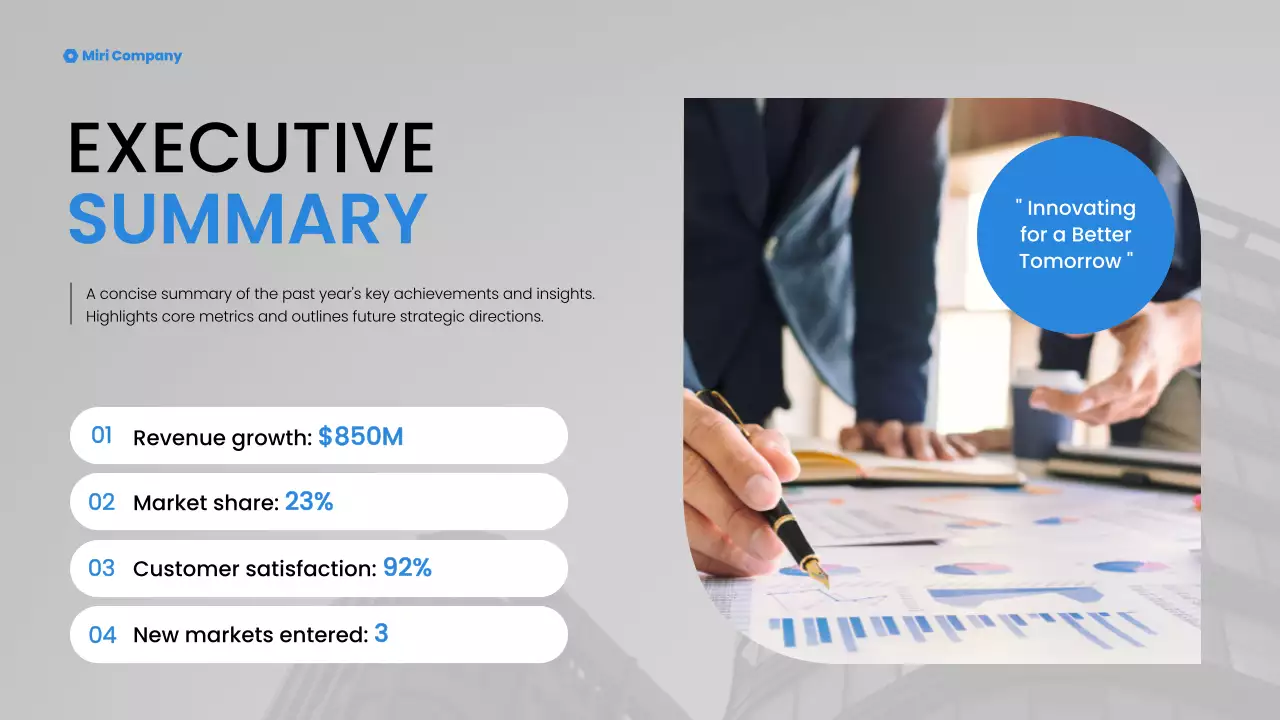 Blue Professional Business Report Presentation