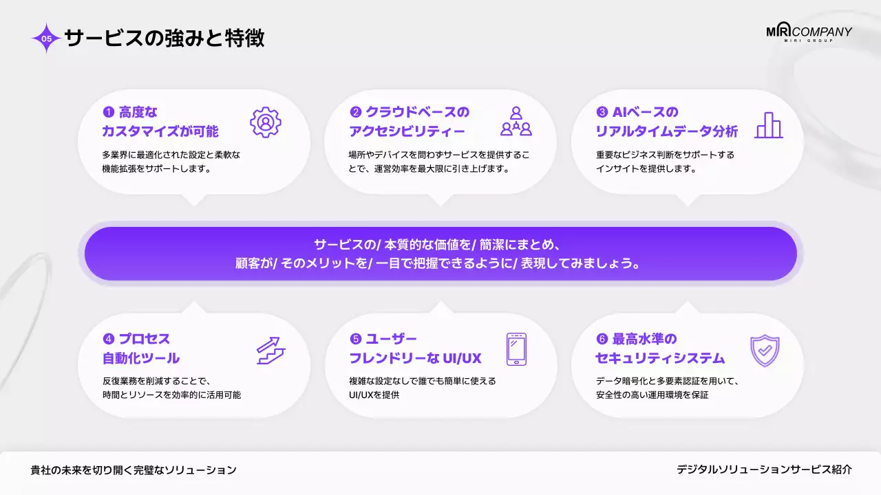 紫 モダン ビジネス プレゼンテーション