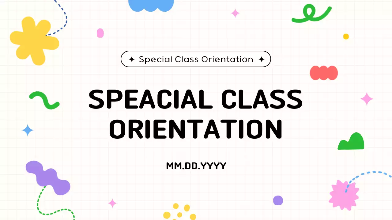 Colorful Playful Orientation Guide Presentation