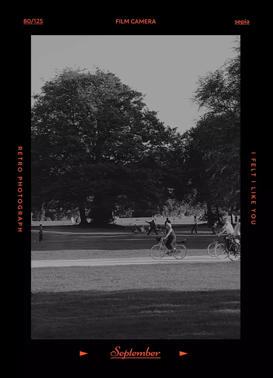 레트로 필카 분위기 달력