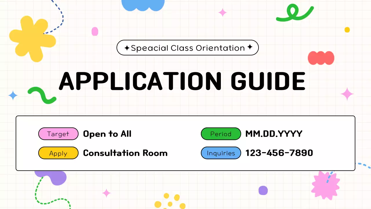 Colorful Playful Orientation Guide Presentation