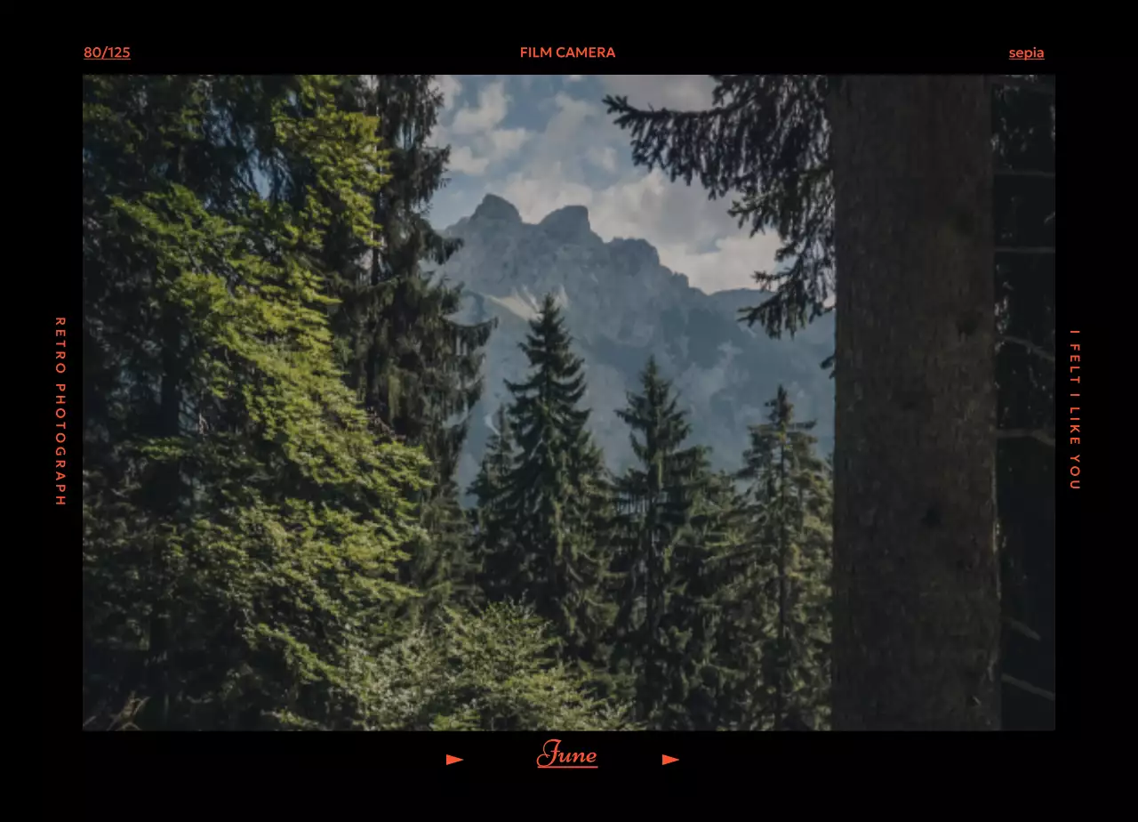 레트로 필카 분위기 달력