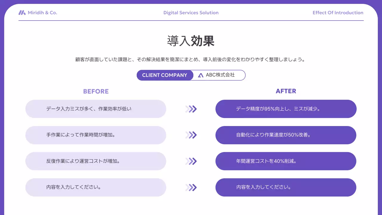 紫 モダン ビジネス プレゼンテーション